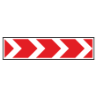 Дорожный знак 1.34.1 «Направление поворота» (большой) (металл 0,8 мм, II типоразмер: 500х2250 мм, С/О пленка: тип А коммерческая)